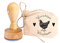 Stempel personalisiert Eier von glücklichen Hühnern Schwarzes Huhn - Holzstempel Motivstempel Rundstempel Eierstempel 39x38mm