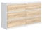meble masztalerz Kommode mit 6 Schubladen 120 cm, Sideboard Wohnzimmer, Kommode Schlafzimmer H: 78,5cm, B: 120 cm, T: 39 cm, Kommode mit Schubladen, Schubladenschrank (Weiß Sonoma)
