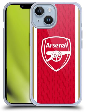 Head Case Designs Officially Licensed Arsenal FC Home 2023/24 Crest Kit Soft Gel Case Compatible With Apple iPhone 14