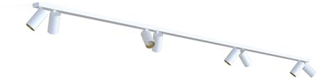 Licht-Erlebnisse Deckenspot Weiß Gold 8-flammig GU10 300 cm lang XXL verstellbar Modern Deckenstrahler Wohnzimmer Deckenleuchte Küche Büro