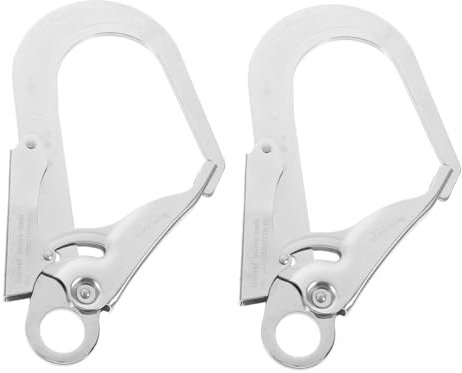 Yardwe 2st Bergsteiger-Clips Kletterhaken Großer Haken Schwer Verzinkt Verchromt