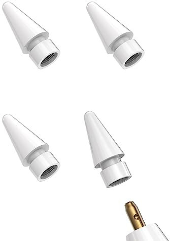 Puntas para Apple Pencil 1ª generación 2ª generación (paquete de 4) Plumas de repuesto para lápiz capacitivo Penil, punta de bolígrafo Gen 2, accesorios compatibles con iPad Tablet Touch accesorio de