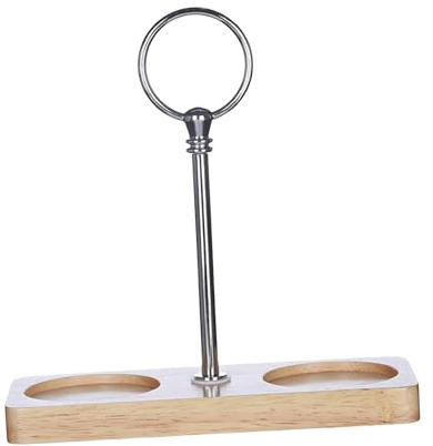 rockible Salt and Pepper Mill Tray Wooden Base Counter Tray Accessory Condiment Holder Pepper Grinding Tray Salt and Pepper Holder