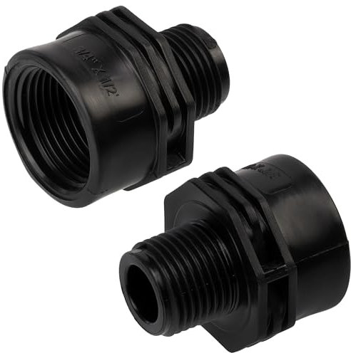 AERZETIX - C75034 - Set di 5 Riduzioni per avvitare maschio-femmina 1/2x3/4 - pressione max 10 bar - in polietilene - nipplo ridotto raccordo filettato circuito acqua irrigazione