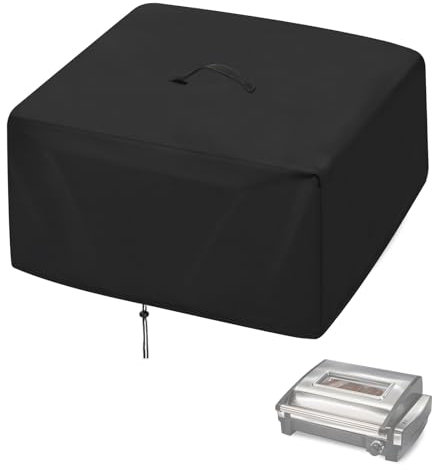 Aidetech Grillabdeckung für Hamilton Beach 31,8 x 43,2 x 17,8 cm Elektrogrill, staubdicht, tragbar, Schwarz