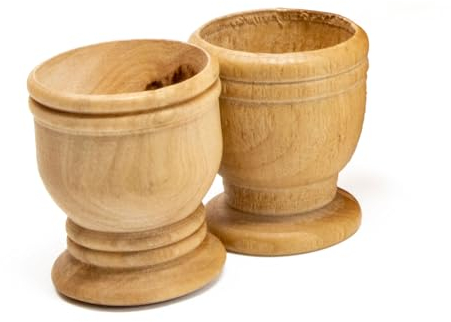 Holy Land Olive Wood Communion Cup - 2 Pack, 1.5 Wooden Communion Cups For The Lords Supper, Christian Chalice Cup Communion Set From Israel - Wooden Goblet Holy Land Gifts From Jerusalem