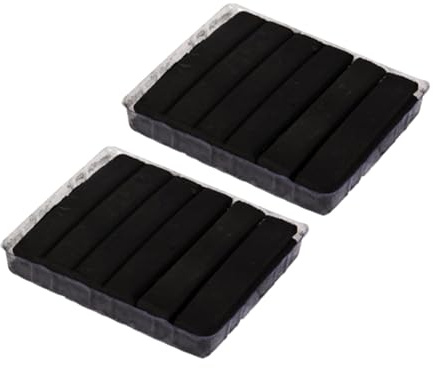 YUHANGCIYE 24 Stück wiederverwendbare schwarze Brennstoffstäbe im Taschenformat, Karbonstäbe für Handwärmer, Outdoor, schwarzer Brennstoffstab