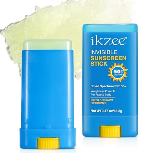 Stick Solaire Invisible Spf 50 +, Stick Solaire Solide, Crème Solaire Hydratante À Large Spectre 13G, Stick Solaire Imperméable Longue Durée, Stick Solaire Visage Et Corps, Crème Solaire