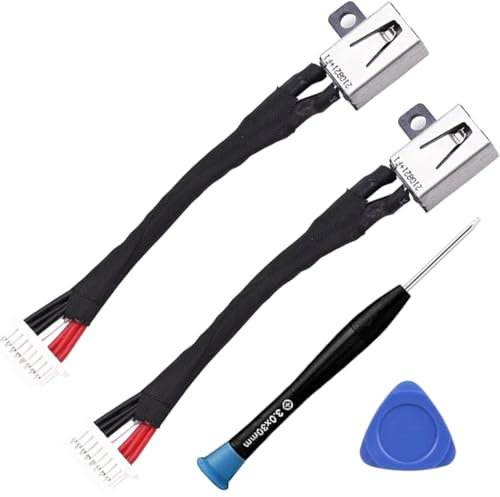 ZHUROUPU DC Power Jack Buchse Ladeanschluss Kabel Ersatz 06VV22 für Dell Inspiron 15 7586 7573 7570 13 7353 7352 7368 7386 7359 7390 7347 7348 17 7791 7779 7000 7778 7786 2 in 1 7773 0ND3N8