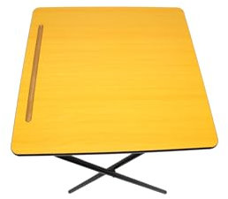 Meta Furniture 60cm Wooden Folding Table - Computer Desk Black Frame, Wood Effect Top - Laptop Notebook Table for Writing Study Office Bedroom & Gaming (1, BeechWood)