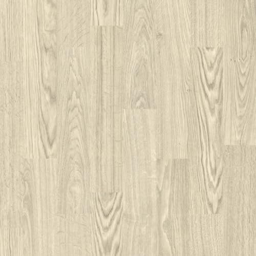 White Ivory Wood Effect Anti Slip Contract Commercial Vinyl Flooring for Usage in Restaurants Kitchens, & Hospitals with 2.4mm Thickness -9m(29'5) X 2m(6'6)-18m²