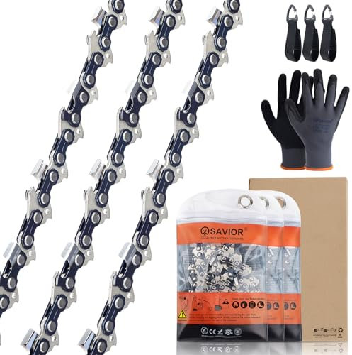 SAVIOR 3 x 15 cm Sägekette Kompatibel für Makita DUC150Z, 6 Zoll Kettensäge Kette Kompatibel mit Bosch EasyChain 18V-15-7 (1,1 mm 0.325LP 32 Glieder)