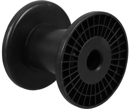 GLEAVI Plastic Cable Spool Winding Spool for Enamelled Copper Wire and Cord, Lightweight Black Cord Storage Wheel for Cable Storage in Power Industries