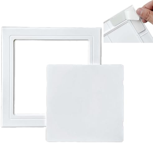 EXCLURA Revisionsklappe Selbstklebende Revisionsklappe für Fliesen, Revisionstür Ohne Bohren mit Abnehmbarem Deckel, Inspektionsluke aus Kunststoff von Rohrleitungen(White,330x330mm(13x13))