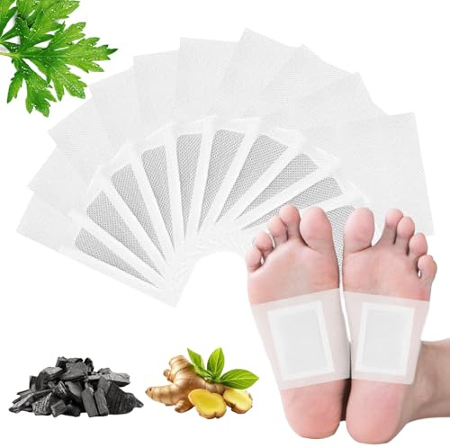 50 Stück Detox Fußpflaster Entgiftung, Natürliche Entgiftungspflaster Füße mit Bambus & Ingwer, Deep Cleansing Foot Pads für Stressabbau, besseren Schlaf & Körperreinigung