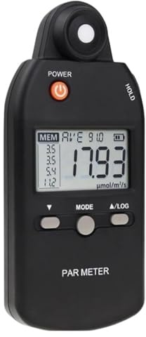 Digitaler Belichtungsmesser PAR Meter Beleuchtungsstärke PPFD Sensor Voll-Aufzeichnung Funktion Indoor Outdoor Pflanze Licht für Garten, Zimmerpflanzen, Fotografie