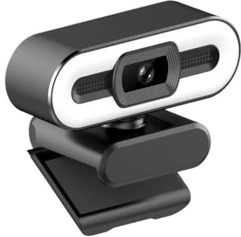 TIEOAXFT Portable Full HD 1080P 2K 4K Webcam PC Laptop Auto Live Streaming Flexible with Microphone Broadcast withLight(2K)