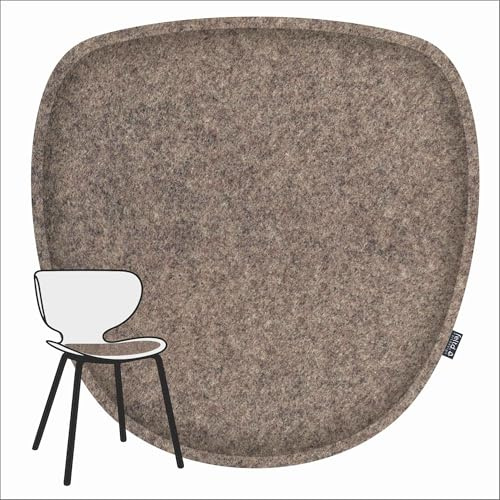 Feltd. Filz-Sitzkissen kompatibel mit BoConcept Hamilton, Walnut | Größe Breite 41 cm/Tiefe 39 cm; mit Antirutschbeschichtung