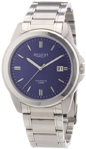 Regent Herren-Armbanduhr XL Analog Quarz Edelstahl 11150545