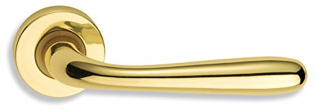 Home System Maniglia per Porta Interna in Ottone Lucido Serie Karol