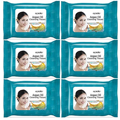 Kareway Epielle Argan Oil Makeup Remover Cleaning Towelettes 30 Counts (Pack of 6)