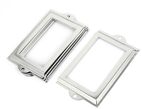 uxcell a15123000ux0431 Metal 105x 60mm File Drawer Tag Label Holder Name Card Frame 8pcs (Pack of 8)