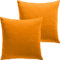 REDBEST Kuschelkissenbezug Single- Jersey San Francisco 2er- Pack, Mandarine Größe 40x40 cm - weiche Qualität, bügelfrei, praktischer Reißverschluss, 100% Baumwolle