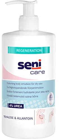 Seni 9674 Care Feuchtigkeitsspendende Körperemulsion mit 4% Urea 500 ml Pumpflasche