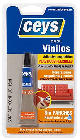 Ceys - Adhesivo especial plástivos flexibles - Pegamento para vinilos - Repara y seca en tan solo 30 minutos - 15 ML