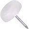 WHITE FURNITURE GLIDE NAILS 16mm Knock In Table Chair Leg Feet Protectors Pack of 8