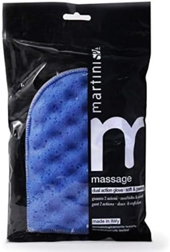 MartiniSPA Massage Color Guanto Massaggio Doppia Azione - Doppio Pollice - 20 g Colori assortiti