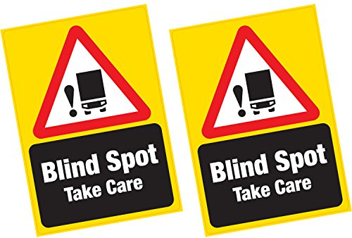 LKW-Aufkleber, aus Vinyl, mit Sicherheitshinweis für Fahrradfahrer, Aufschrift: „Blind Spot Take Care“, 2 Stück