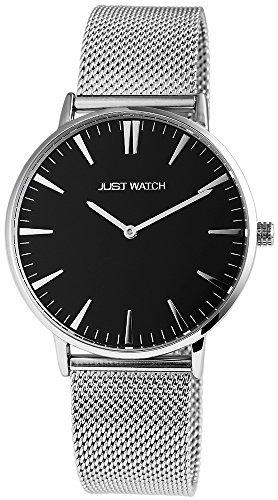 Just Watch Damen Uhr Edelstahlarmband 23,5 cm lang Japanisches Quarzwerk Armbanduhr Geschenkidee zum Geburtstag für Frauen