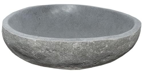 Gran lavabo de piedra natural con piedra natural de río 50-60 cm y gran lavabo | elegir en la foto