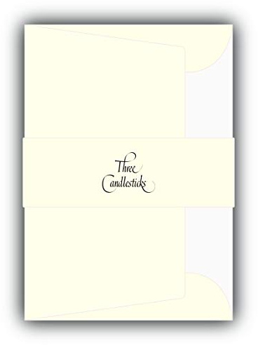 Three Candlesticks 20 Luxury Tissue-lined Envelopes for A5 Writing Pad, Size C6 - White