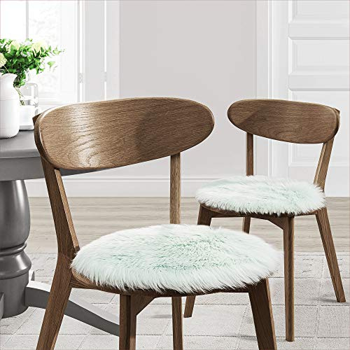 Chair Cushions Faux Fur Sheepskin Back Seat Cover Area Rugs for Bedroom 16 x 16