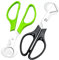 QIQN Ciseaux à œufs de Caille Ciseau Oeuf en Acier Inoxydable Pigeon Bouilli Oeuf Cru Ouvert Creative pour la Cuisine à Domicile Restaurant Gadget (2 Pièces Vert et Noir)
