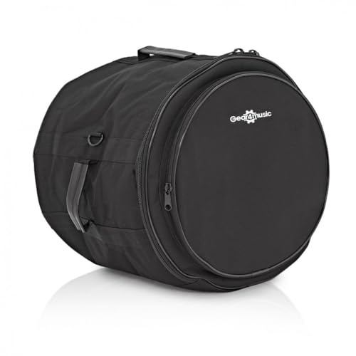 Gepolsterte Rack Tom Drum Tasche mit Riemen von Gear4music 13 x 11 | Robustes Nylonäußeres mit 10mm Polsterung, Tragegriffe und Schultergurt, Platz für Tom-Halterung