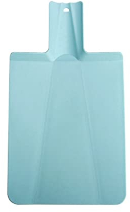 ZWMG Schneidunterlage Küche 1 stück Faltbare Schneidebrett Lebensmittelqualität Kunststoff Gemüse Fleisch Hackblöcke Küchenzubehör Easy Grips Griff 38.2 * 21,5 cm (Color : Blue)