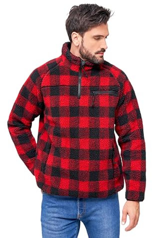 Brandit Teddyfleece Troyer, Farbe: red/Black, Größe: XXL