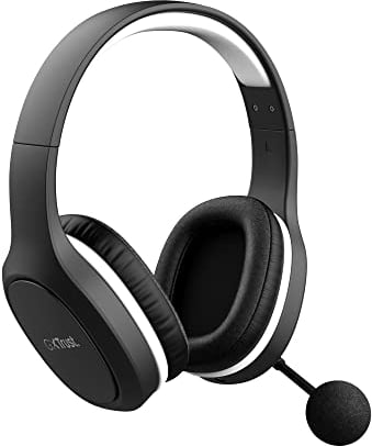 Trust Gaming GXT 391 Thian Cuffie Gaming Wireless per PS5, PS4 e PC, 5.8 Ghz, Dongle USB, Over Ear, Ricaricabile, Multi-Platform, Cuffie con Microfono Leggero Sostenibile - Nero