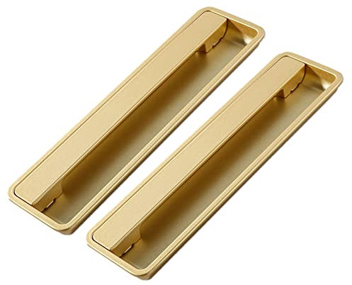 zhijiaqian456 Handle, Aluminum Alloy, Black, Small, Recessed Finger Pull Handle for Sliding Door, Cabinet, Drawer, Cupboard