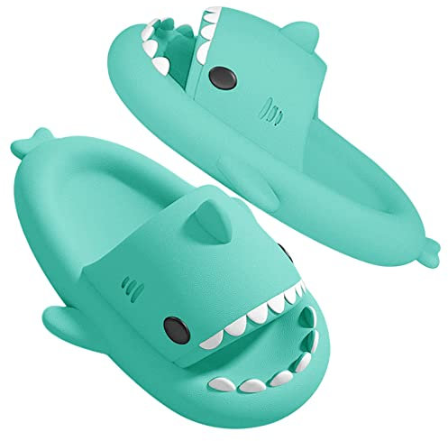 MoneRffi Pantuflas de Tiburón, Chanclas Tiburon Hombre Zapatillas de Tiburón Mujer,Sandalias Shark Slides de Piscina de Suela Gruesa Antideslizantes Cómodas de Verano