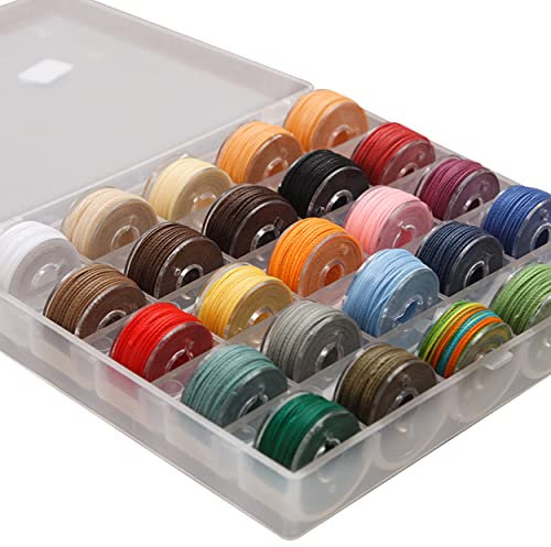 10m x 0.55mm 25 Colors Waxed Cotton Cord - Polyester String Beading Cord for DIY Jewelry Bracelets & Necklaces