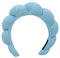 Spa-Stirnband für Frauen, Schwamm, Frottee, Stoff, Stirnband, rutschfest, breiter Haarreifen für Gesichtswäsche, Hautpflege, Make-up, Entfernung, Gesichtsmaske (blau)