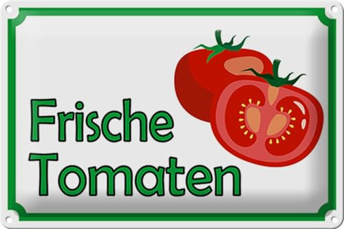 Femer Blechschild Hinweis 30x20cm frische Tomaten Hofladen