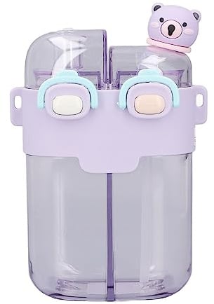 Trinkflasche, Kawaii Pop-Up-Abdeckung, Auslaufsicher, 780-ml-Wasserflasche mit Doppeltem Verwendungszweck für den Sport (Lila)