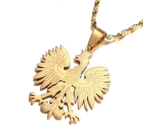 MIELEU Anhänger Halskette Polen Symbol Adler Anhänger Halsketten Polska Poles Schmuck Für Frauen Halloween Mode Party Schmuck Geschenk