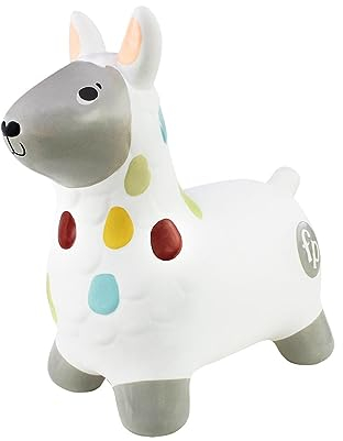 DQB DeQUBE Fisher Price Aufblasbare Sprunglama, inkl. Luftpumpe (Deqube 920D00162), Weiß