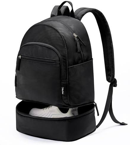 Uselike Turnrucksack für Damen und Herren, leichter Turnbeutel mit Schuhfach, wasserdichter Workout-Rucksack mit Nassfach